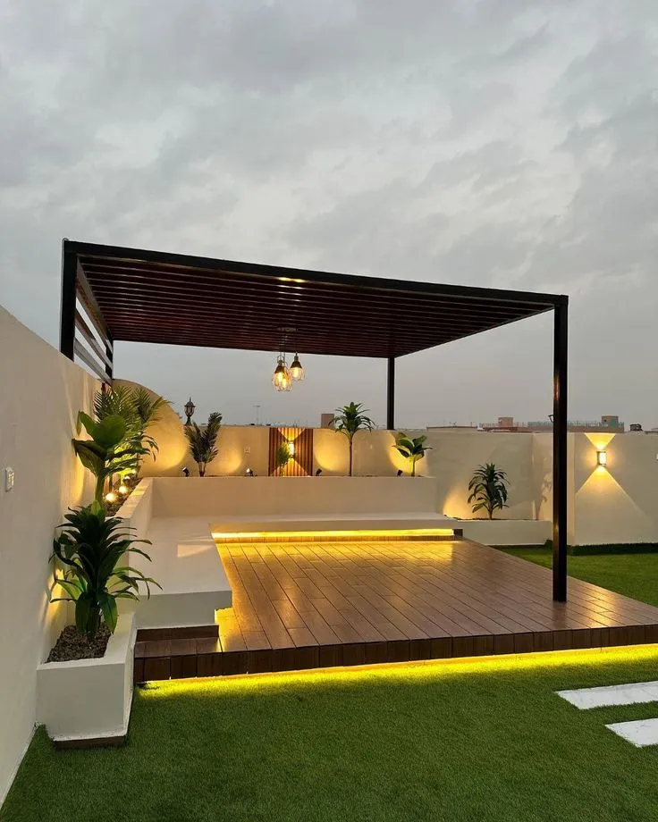 برجولات جلسات خشبية فاخرة في الشرقية الدمام