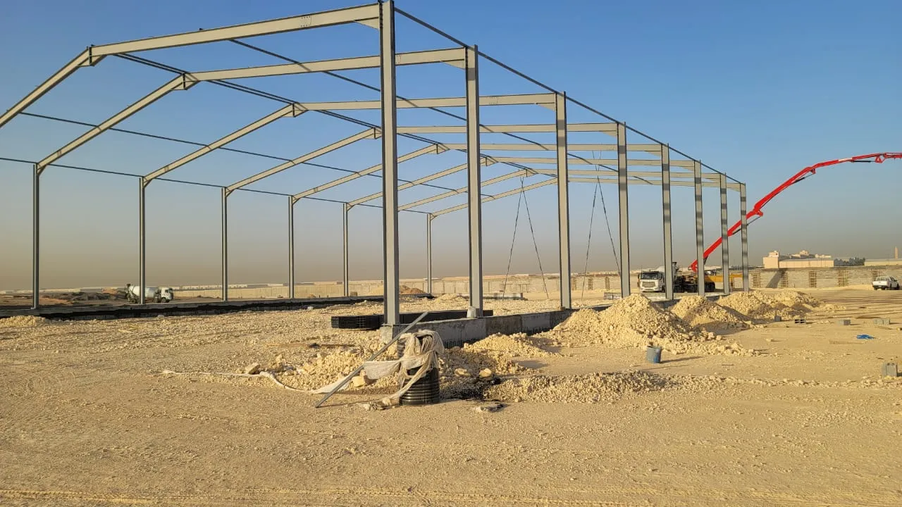 تركيب قواعد هناجر |هناجر حديد ثقيل في الشرقية الخبر